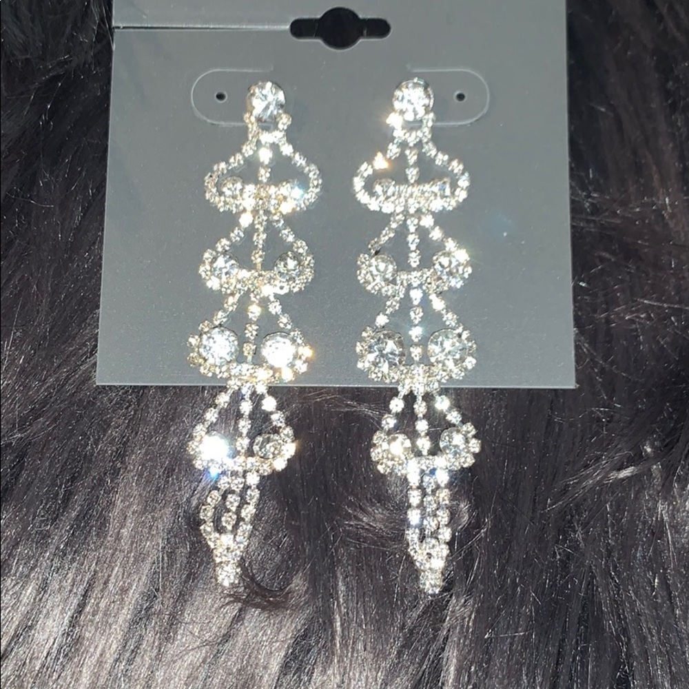 Super sparkly dangly post earrings